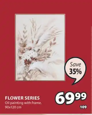 JYSK FLOWER SERIES Oil painting with frame offer