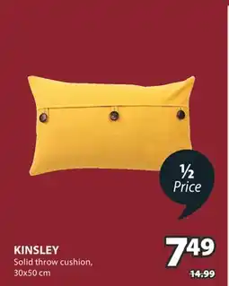 JYSK KINSLEY Solid throw cushion offer