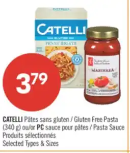 Pharmaprix CATELLI Gluten Free Pasta (340 g) or PC Pasta Sauce offer