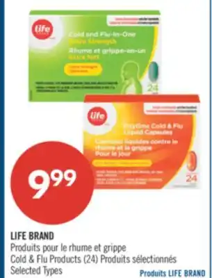 Pharmaprix LIFE BRAND Cold & Flu Products offer