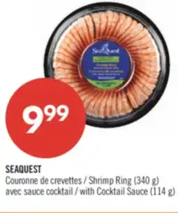 Pharmaprix SEAQUEST Shrimp Ring (340 g) with Cocktail Sauce (114 g) offer