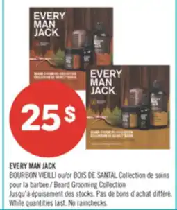 Pharmaprix EVERY MAN JACK BOURBON VIEILLI or BOIS DE SANTAL Beard Grooming Collection offer