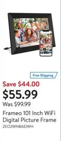 Walmart Frameo 101 Inch WiFi Digital Picture Frame offer