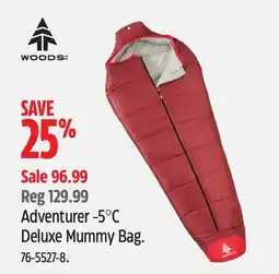 Canadian Tire Woods Adventurer -5°C Deluxe Mummy Bag offer