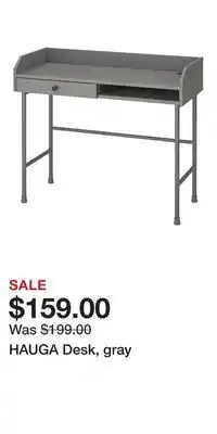 IKEA HAUGA Desk, gray offer