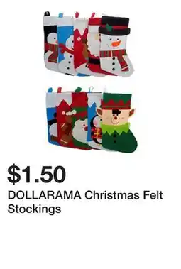 Dollarama DOLLARAMA Christmas Felt Stockings offer