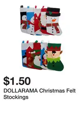 Dollarama DOLLARAMA Christmas Felt Stockings offer