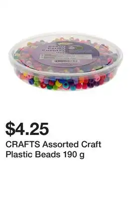 Dollarama CRAFTS Assorted Craft Plastic Beads 190 g offer