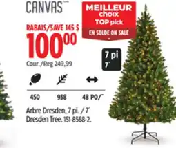 Canadian Tire NOMA Pre-Lit Dresden Christmas Tree with Tree Stand, 450 Colour-Changing LED Lights, 7-ft offer