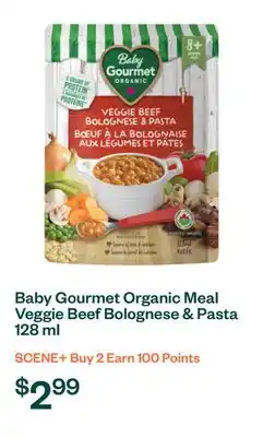 Voilà Baby Gourmet Organic Meal Veggie Beef Bolognese & Pasta 128 ml offer