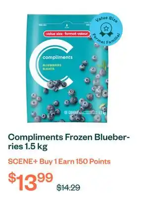 Voilà Compliments Frozen Blueberries 1.5 kg offer