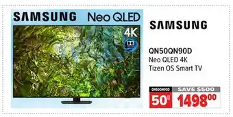 2001 Audio Video QN50QN90D Neo QLED 4K Tizen OS Smart TV offer