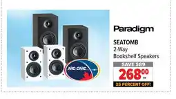 2001 Audio Video SEATOMB 2-Way Bookshelf Speakers offer