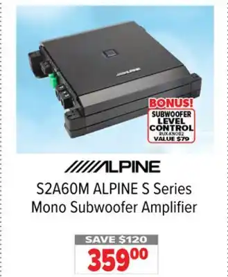 2001 Audio Video S2A60M S Series Mono Subwoofer Amplifier offer