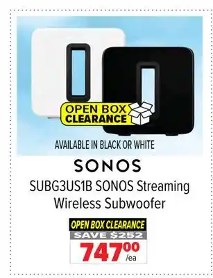 2001 Audio Video SUBG3US1B Streaming Wireless Subwoofer offer