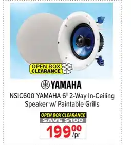 2001 Audio Video NSIC600 6 2-Way In-Ceiling Speaker w/ Paintable Grills offer