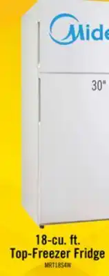 The Brick Midea 18 Cu. Ft. Top-Freezer Refrigerator - MRT18S4AWW offer