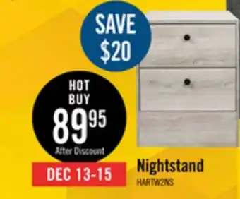 The Brick Hart Bedside 2-Drawer Nightstand, 18.4W x 22.2H, Made in Canada - White offer
