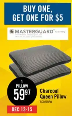 The Brick Masterguard Charcoal Tencel Queen Pillow offer