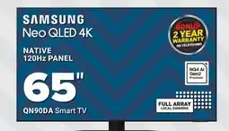 Visions Electronics Samsung Neo QLED 4K NATIVE 120Hz PANEL QN90DA Smart TV 65 offer