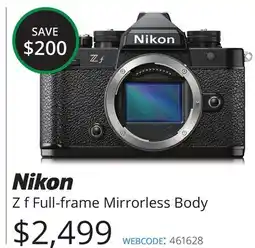 Vistek Nikon Full-frame Mirrorless Body offer