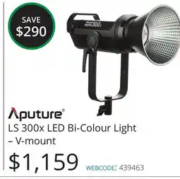 Vistek Aputure LS 300x LED Bi-Colour Light-V-mount offer