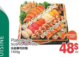 T&T Supermarket PLATEAU DE SUSHIS DE FÊTE, 1450G offer