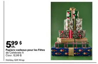 Michaels Papiers-cadeaux pour les Fêtes de Celebrate It offer