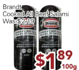 Ample Food Market Brandt Cooked All Beef Salami offer