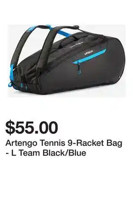 Decathlon Artengo Tennis 9-Racket Bag - L Team Black/Blue offer