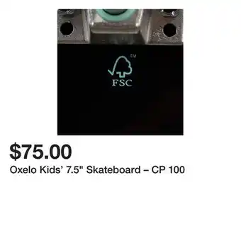 Decathlon Oxelo Kids' 7.5 Skateboard – CP 100 offer