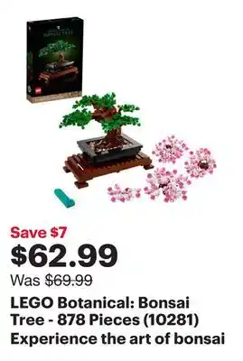 Best Buy LEGO Botanical: Bonsai Tree - 878 Pieces (10281) offer