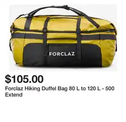 Decathlon Forclaz Hiking Duffel Bag 80 L to 120 L - 500 Extend offer