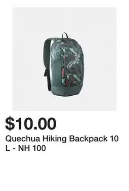 Decathlon Quechua Hiking Backpack 10 L - NH 100 offer