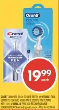 Shoppers Drug Mart Crest 3dwhite easy-to-use teeth whitening pen offer