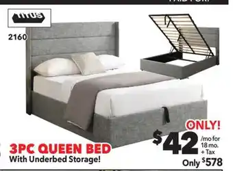 Surplus Furniture Grey Lift Platform Complete Queen Bed with Storage offer