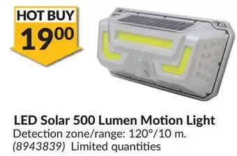 Princess Auto LED Solar 500 Lumen Motion Light offer