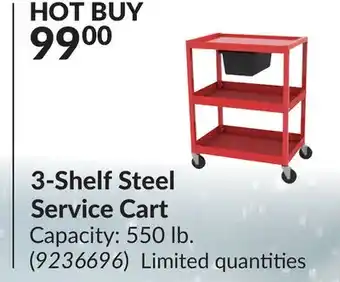 Princess Auto 3-Shelf Steel Service Cart offer