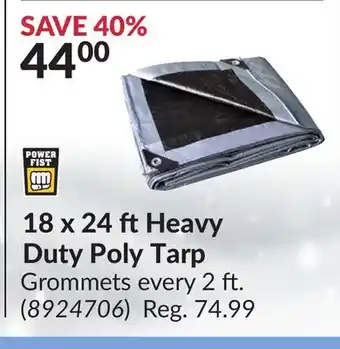 Princess Auto 18 x 24 ft Heavy Duty Poly Tarp offer