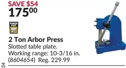 Princess Auto 2 Ton Arbor Press Slotted table plate offer