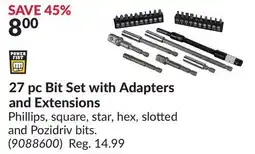 Princess Auto 27 pc Bit Set with Adapters and Extensions offer