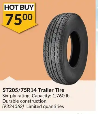 Princess Auto ST205/75R14 Trailer Tire offer