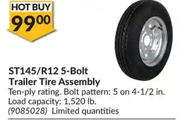 Princess Auto ST145/R12 5-Bolt Trailer Tire Assembly offer