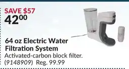 Princess Auto 64 oz Electric Water Filtration System offer