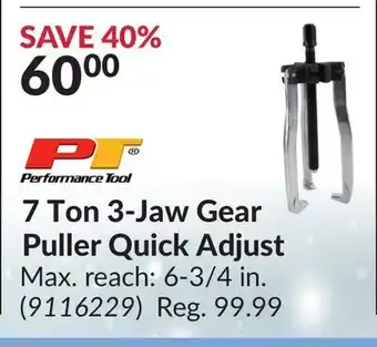 Princess Auto 7 Ton 3-Jaw Gear Puller offer