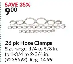 Princess Auto 26 pk Hose Clamps offer