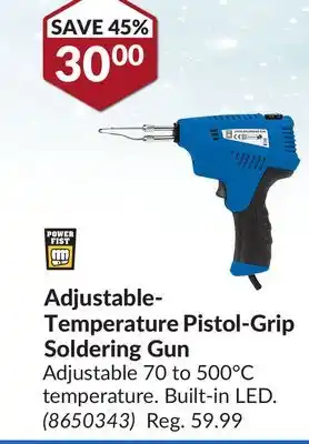 Princess Auto Adjustable-Temperature Pistol-Grip Soldering Gun offer