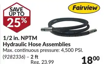 Princess Auto 1/2 in. NPTM Hydraulic Hose Assemblies offer