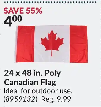 Princess Auto 24 x 48 in. Poly Canadian Flag offer