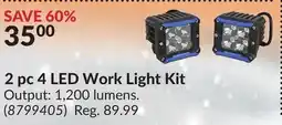 Princess Auto 2 pc 4 LED Work Light Kit offer